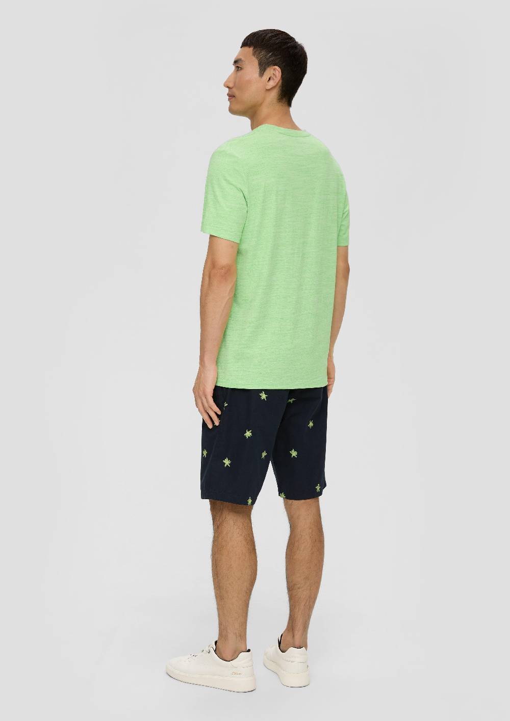 S.Oliver Meliertes T-Shirt Mit V-Ausschnitt