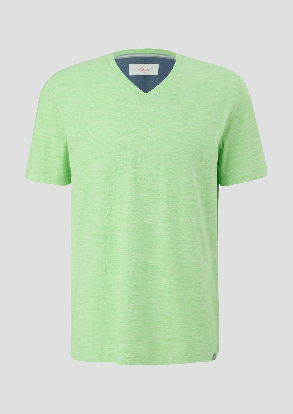 S.Oliver Meliertes T-Shirt Mit V-Ausschnitt