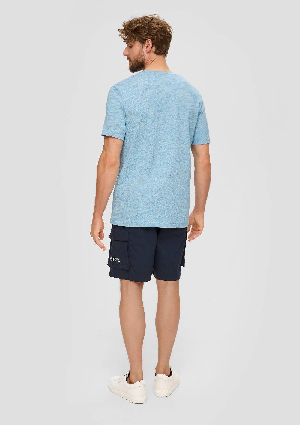 S.Oliver Meliertes T-Shirt Mit V-Ausschnitt