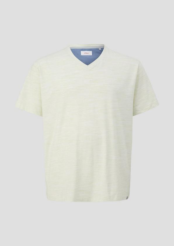 s.Oliver Meliertes T-Shirt mit V-Ausschnitt