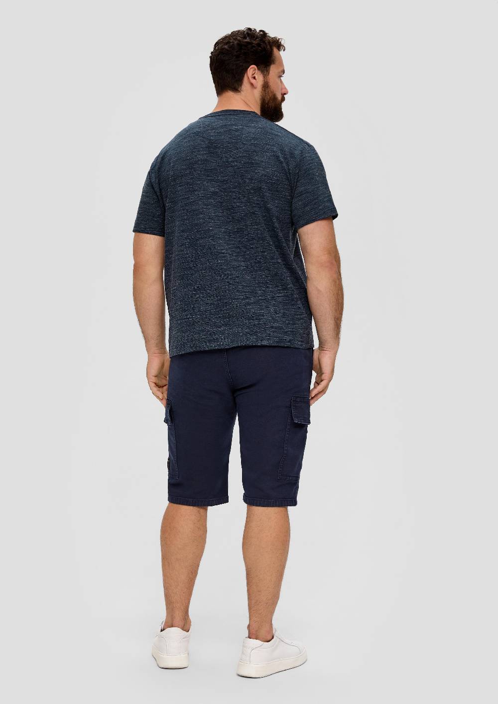 S.Oliver Meliertes T-Shirt Mit V-Ausschnitt