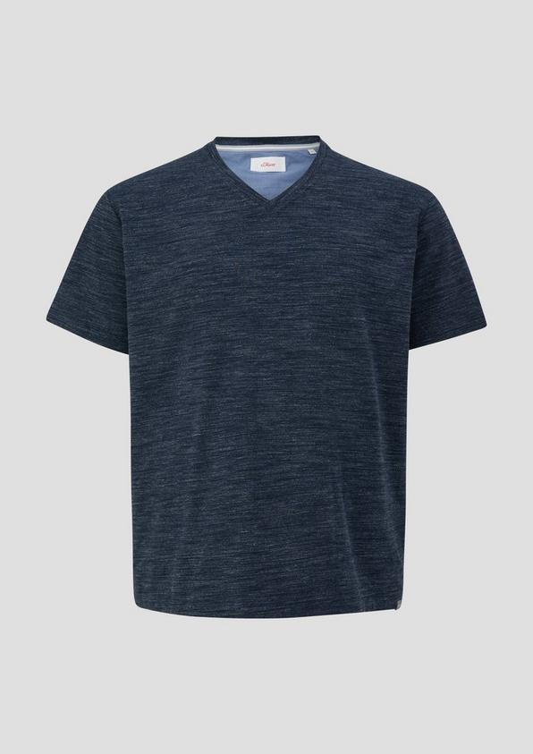 s.Oliver Meliertes T-Shirt mit V-Ausschnitt