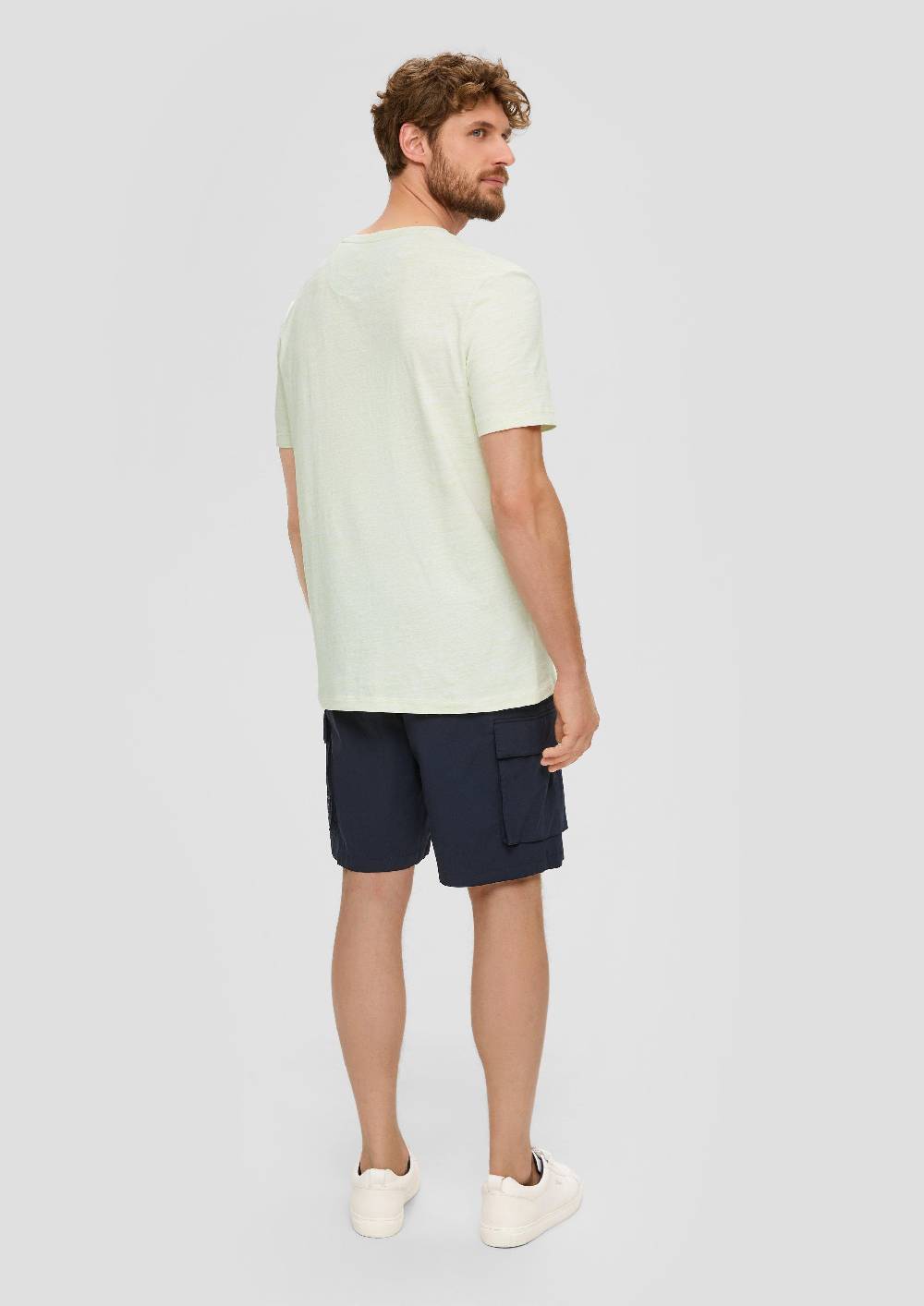 S.Oliver Meliertes T-Shirt Mit V-Ausschnitt