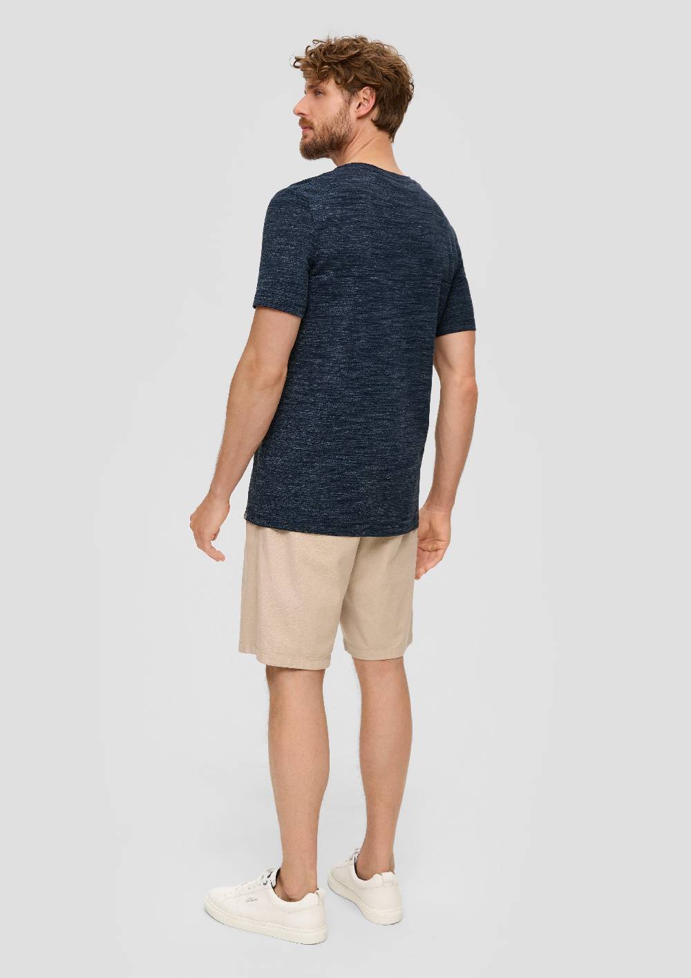 S.Oliver Meliertes T-Shirt Mit V-Ausschnitt