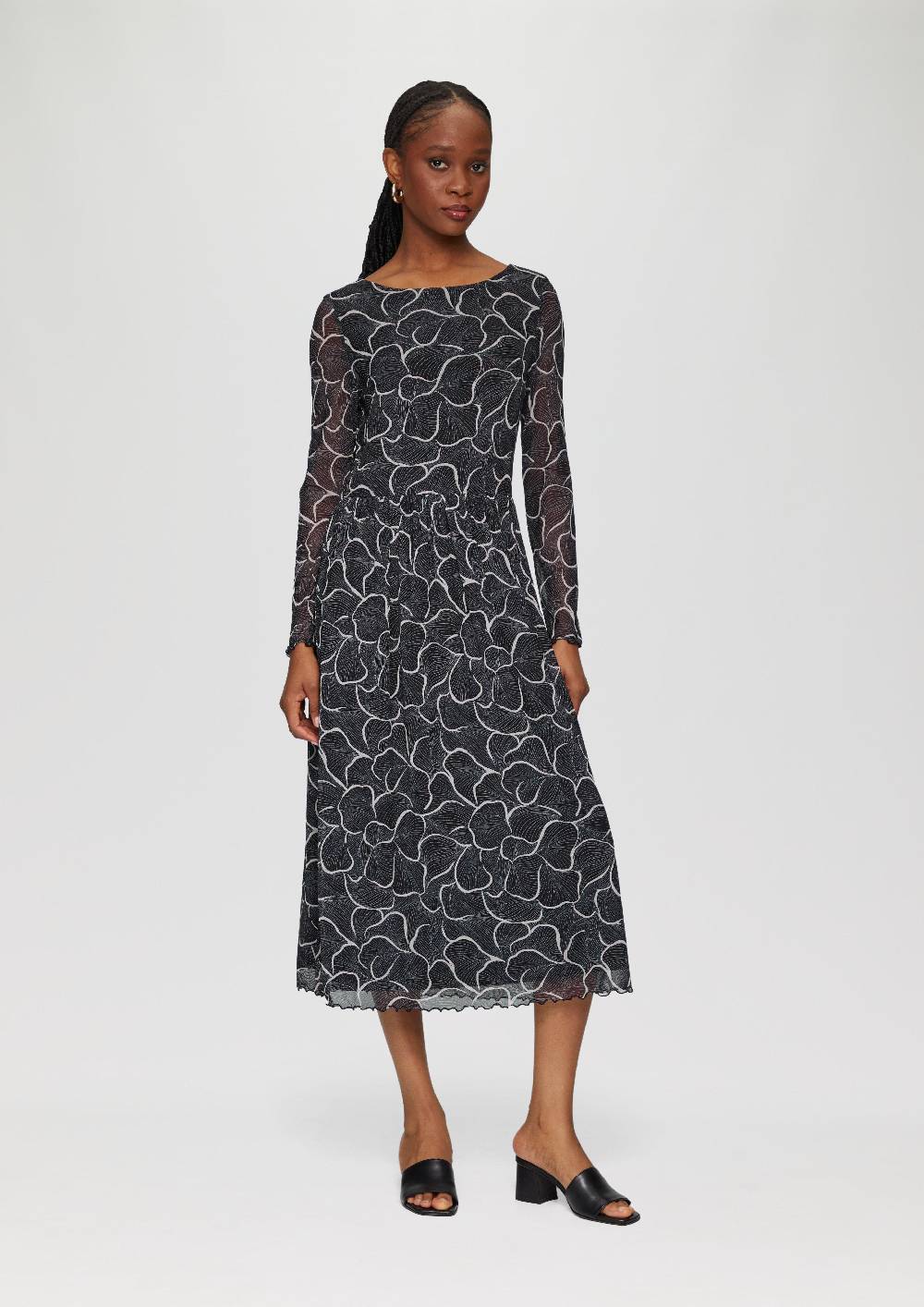 S.Oliver Mesh-Kleid Mit U-Boot-Ausschnitt