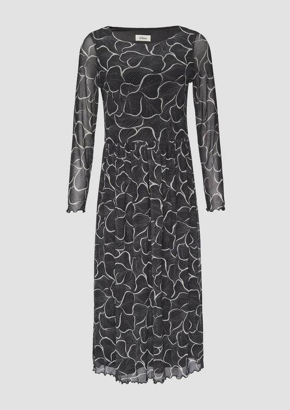 s.Oliver Mesh-Kleid mit U-Boot-Ausschnitt
