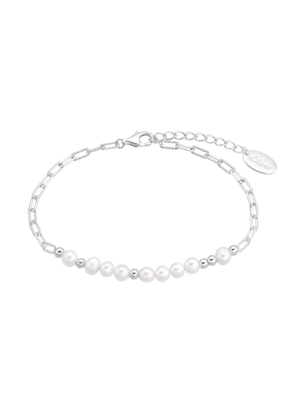 S.Oliver Minimalistisches Armband Mit Perlen