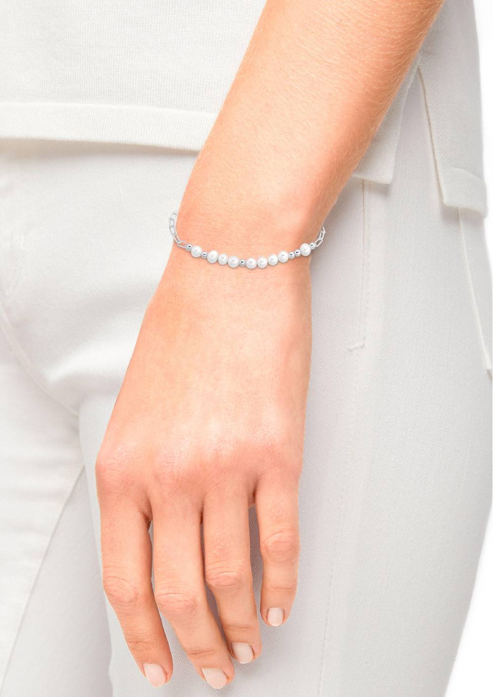 S.Oliver Minimalistisches Armband Mit Perlen