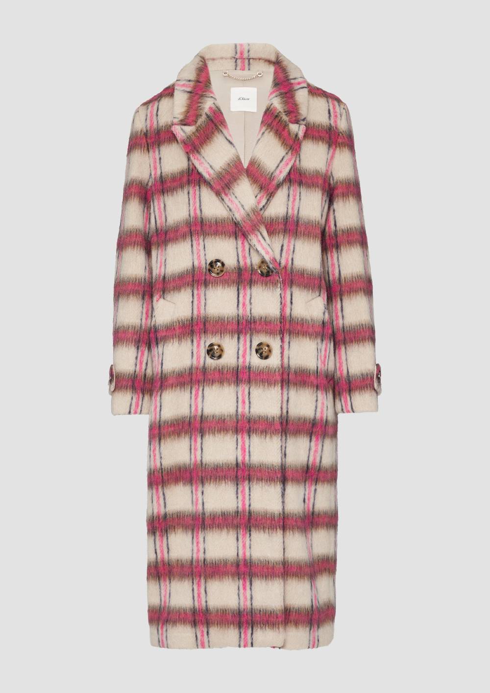 S.Oliver Modischer Mantel Mit Karo-Muster