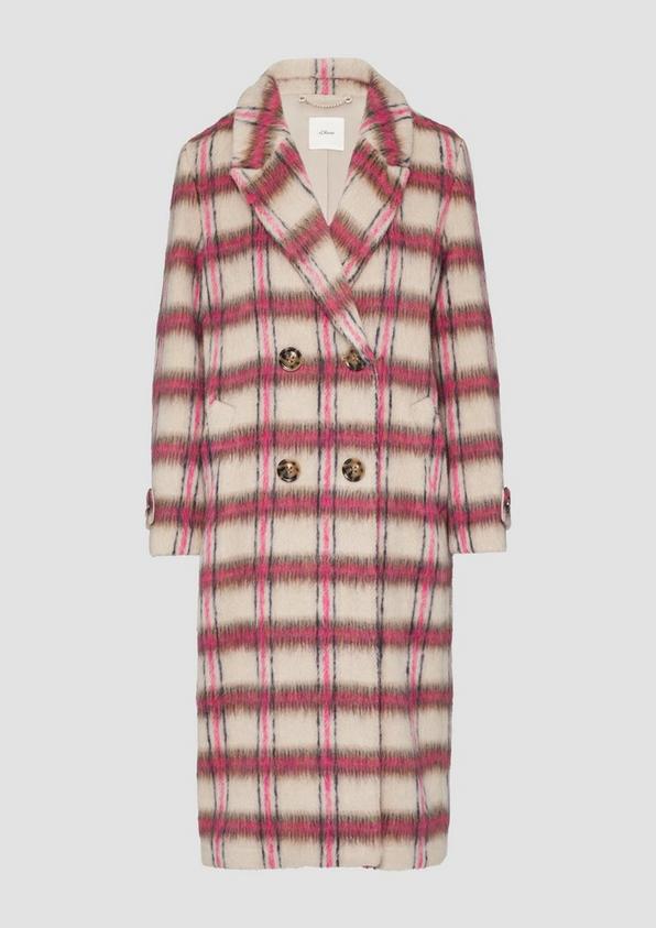 S.Oliver Modischer Mantel Mit Karo-Muster