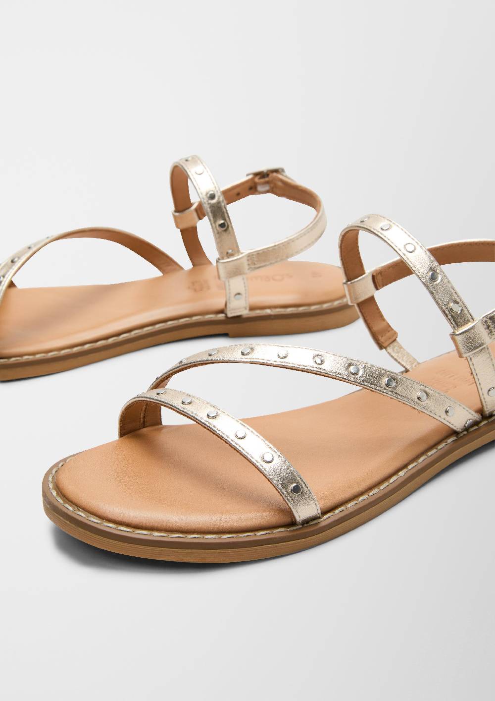 S.Oliver Nieten-Sandalen Aus Echtleder