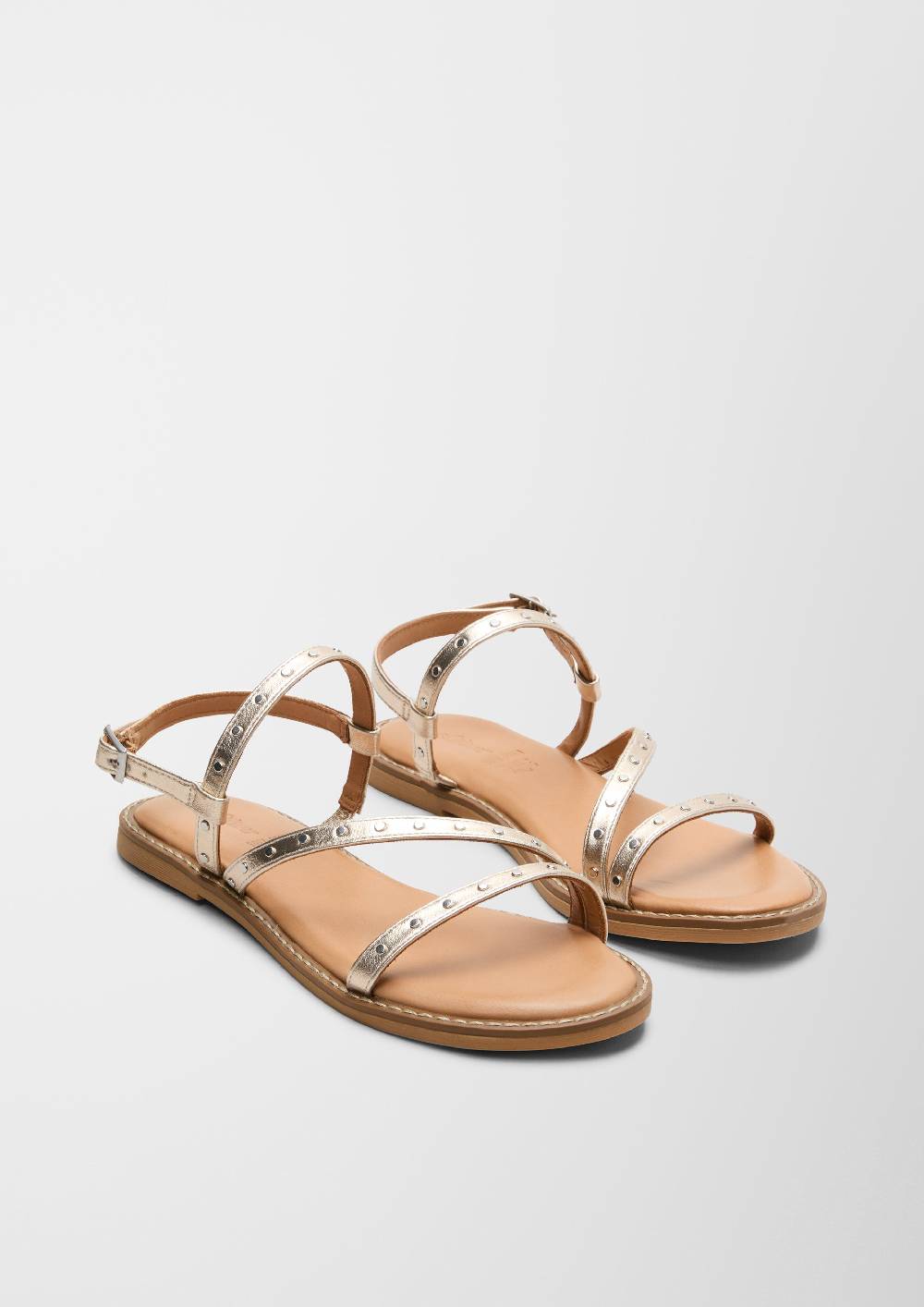 S.Oliver Nieten-Sandalen Aus Echtleder
