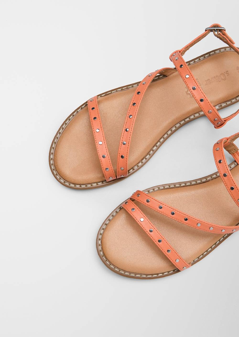 S.Oliver Nieten-Sandalen Aus Echtleder