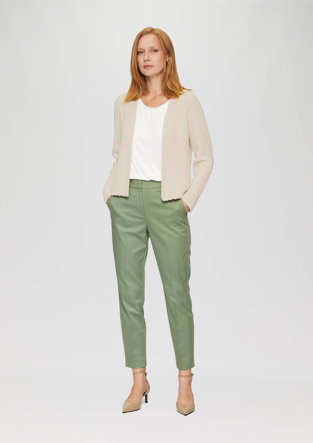 S.Oliver Offene Strickjacke Mit Glitzergarn