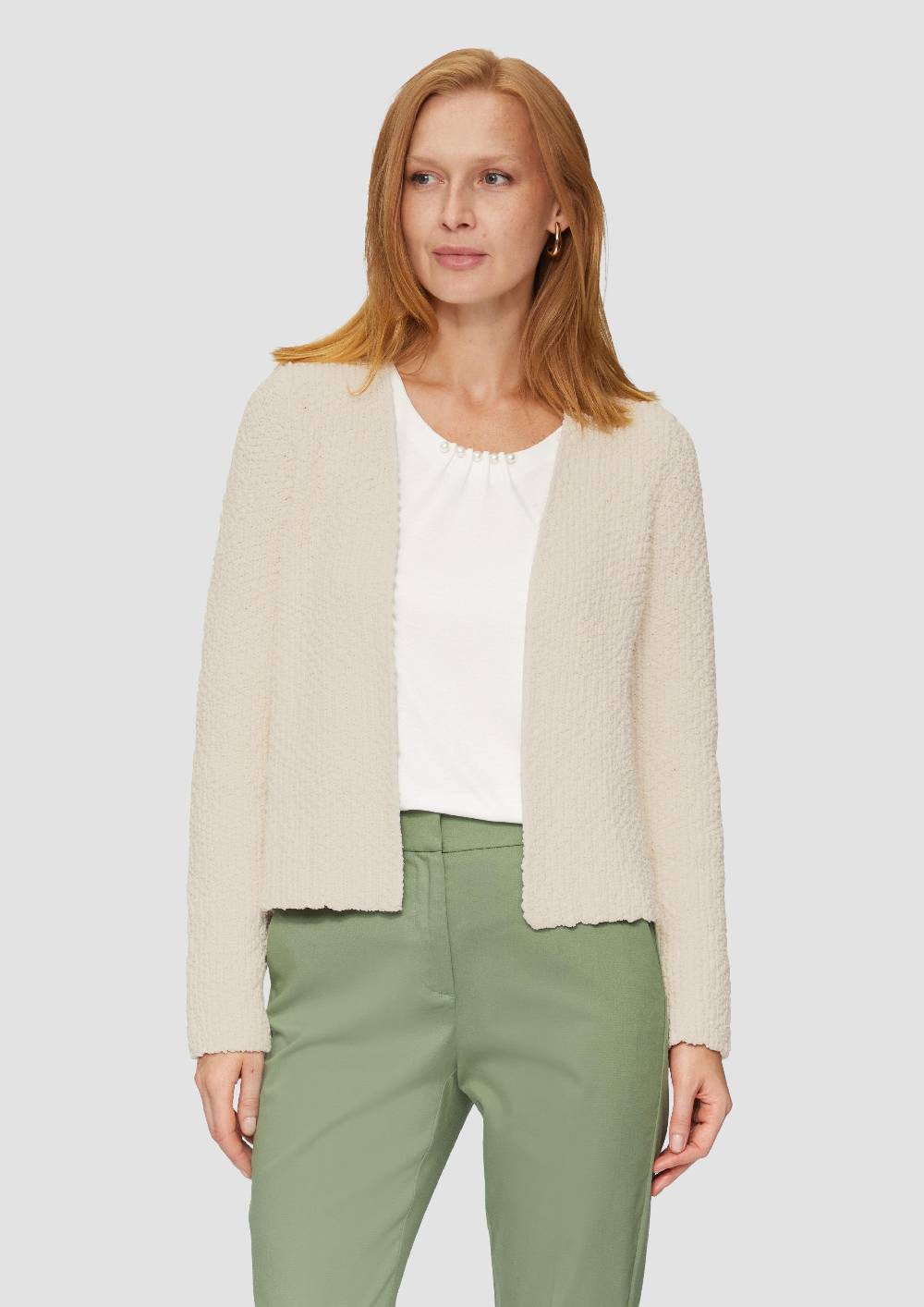 S.Oliver Offene Strickjacke Mit Glitzergarn