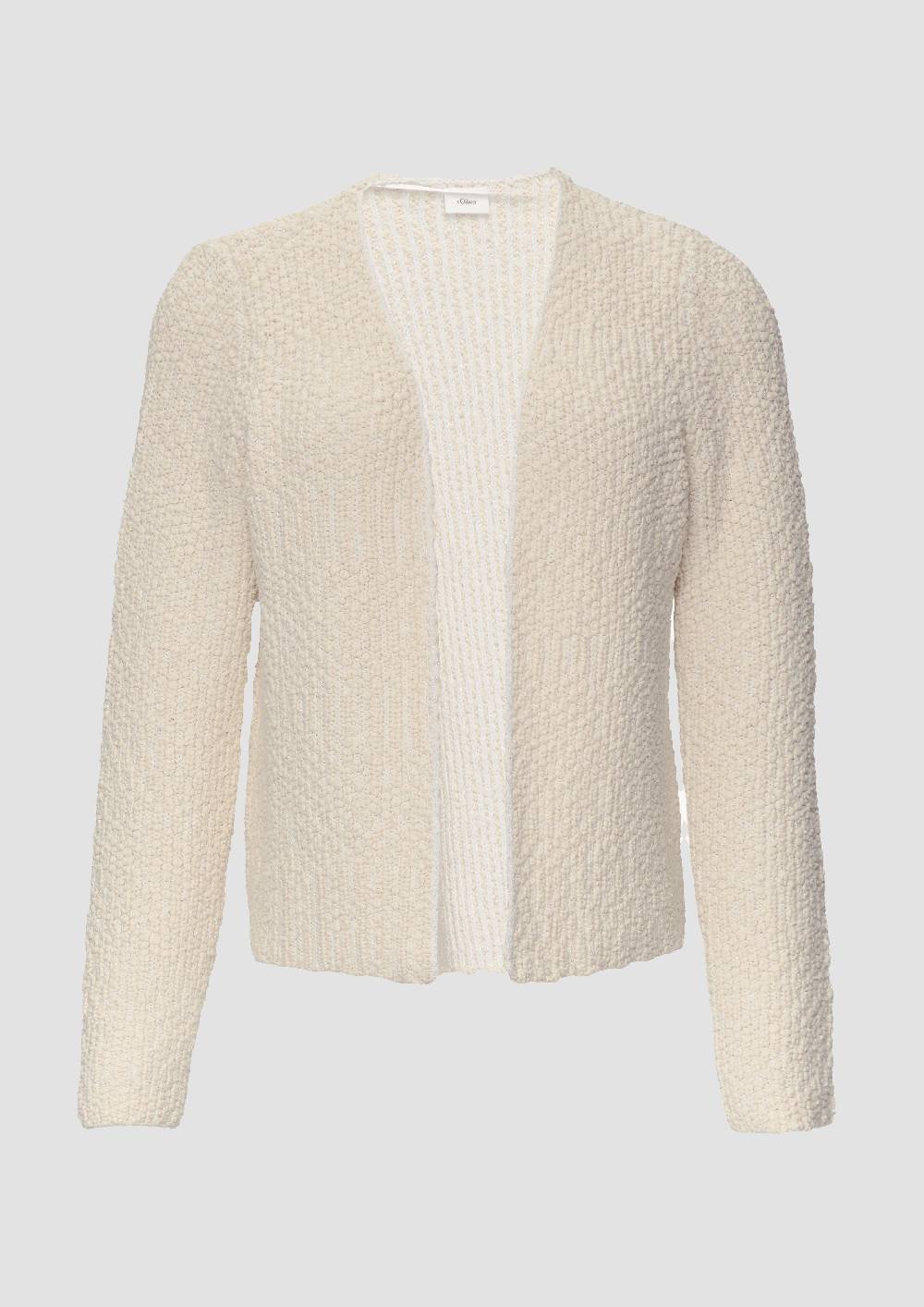 S.Oliver Offene Strickjacke Mit Glitzergarn