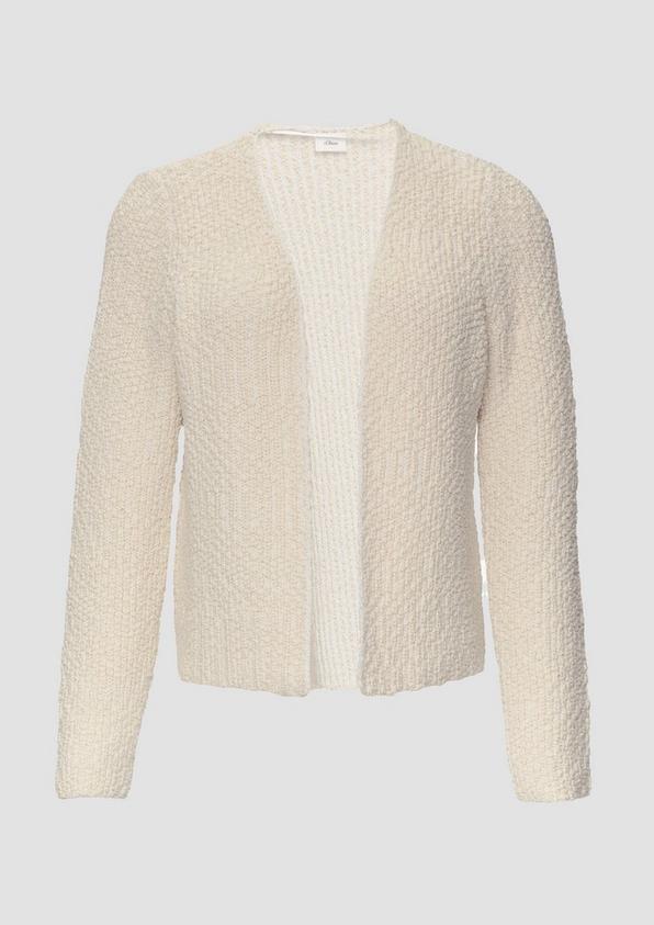 S.Oliver Offene Strickjacke Mit Glitzergarn