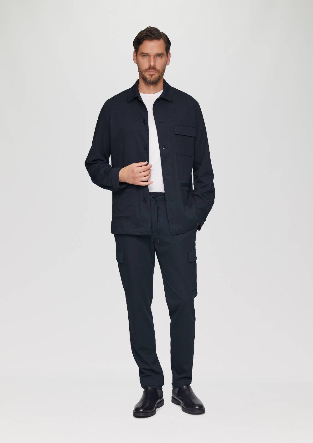 S.Oliver Overshirt Aus Piqué-Jersey