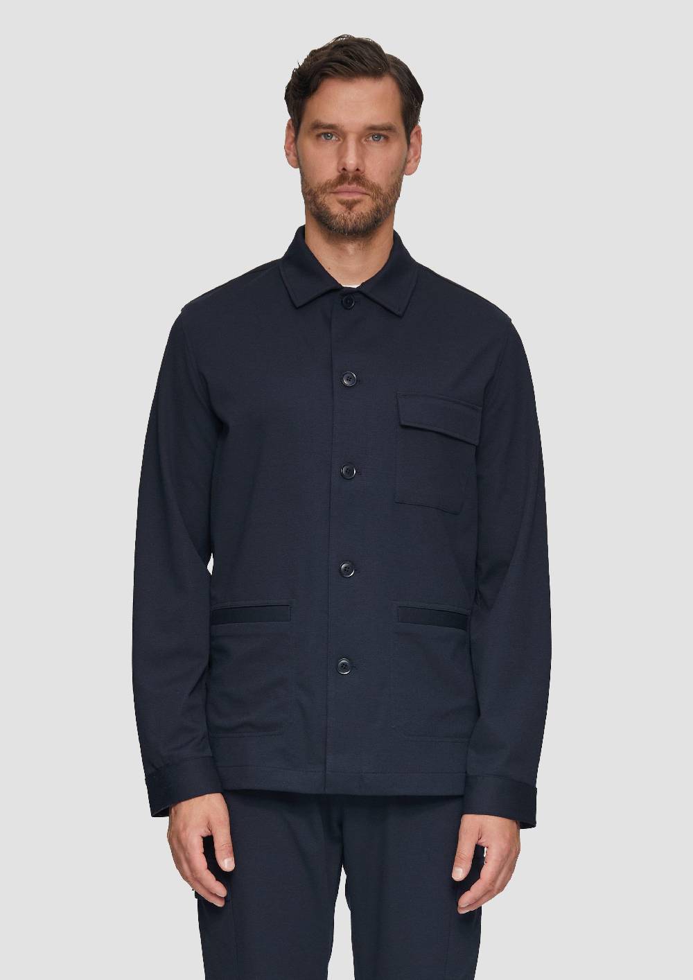 S.Oliver Overshirt Aus Piqué-Jersey