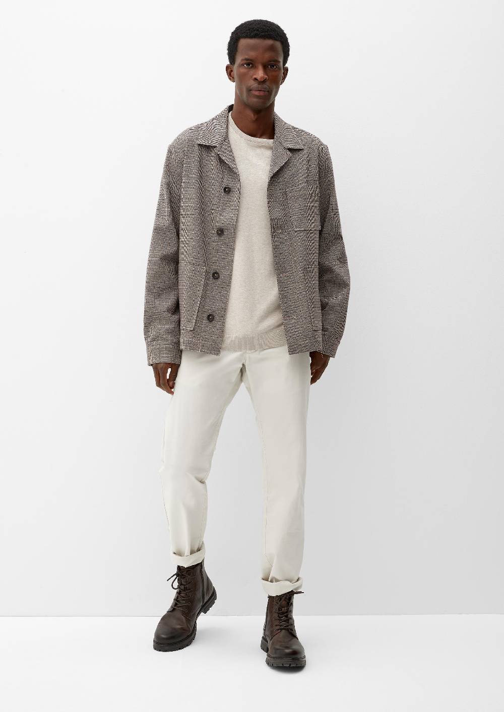 S.Oliver Overshirt Mit Hahnentrittmuster