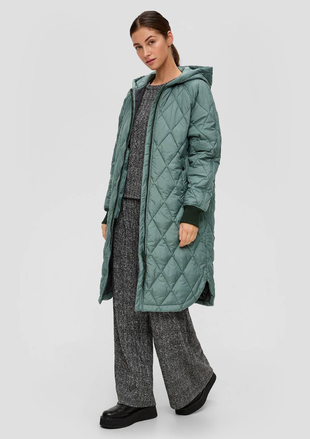 S.Oliver Oversize Mantel Mit Abgerundetem Saum