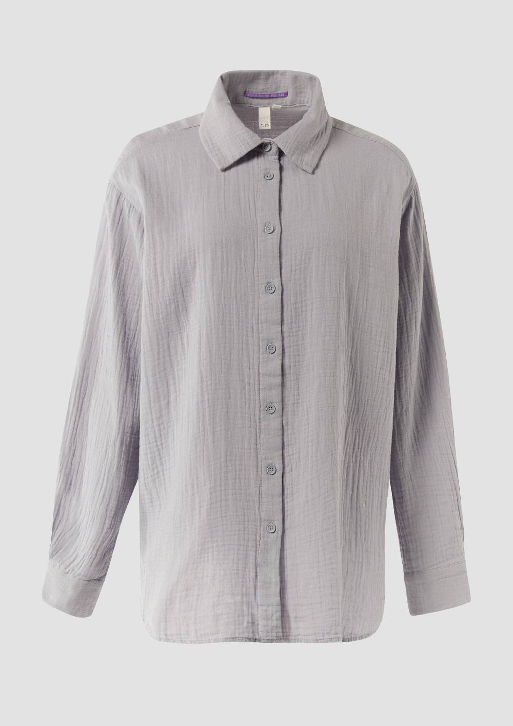 S.Oliver Oversized-Hemdbluse Aus Musselin