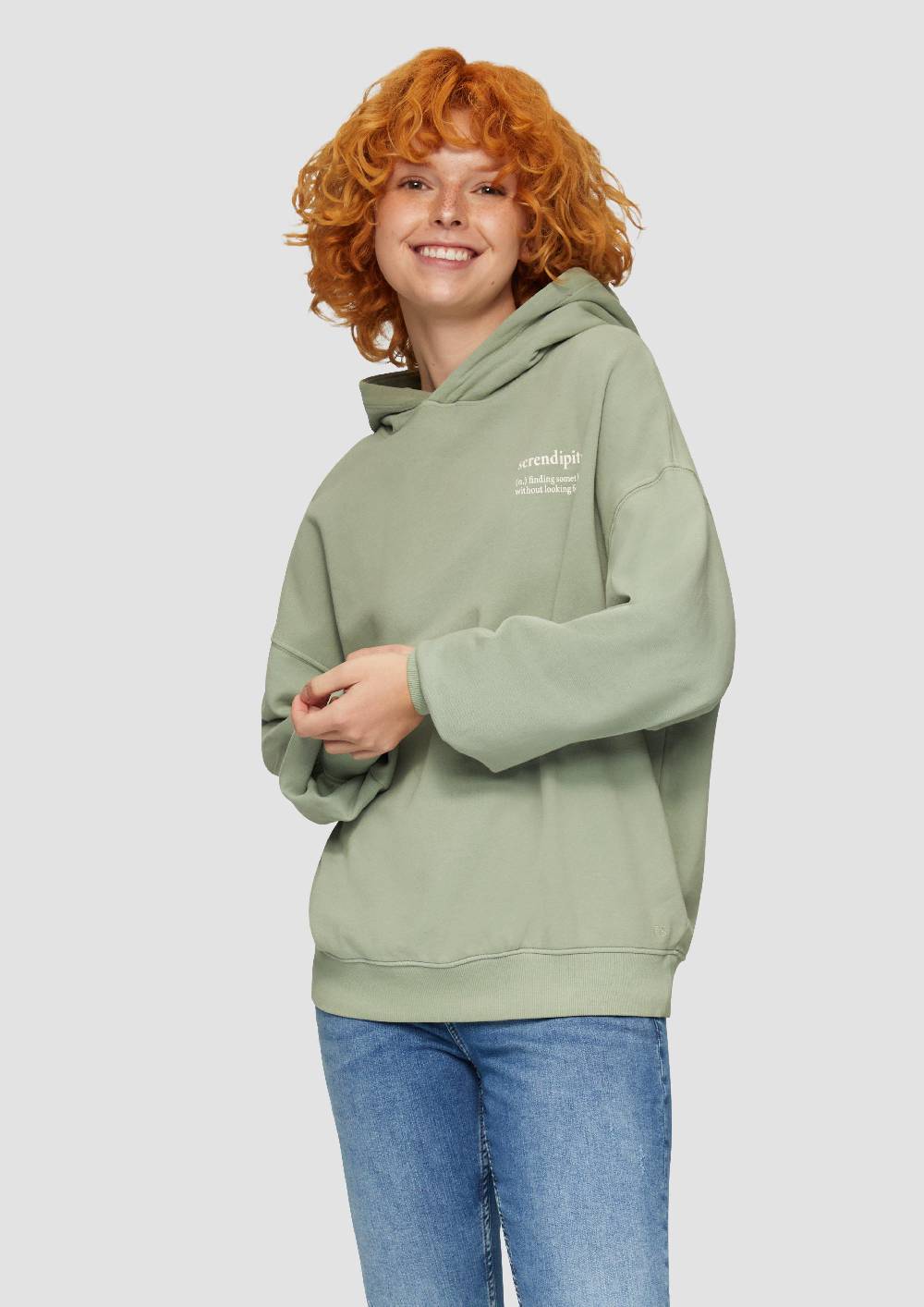 S.Oliver Oversized-Kapuzensweatshirt Mit Waschung