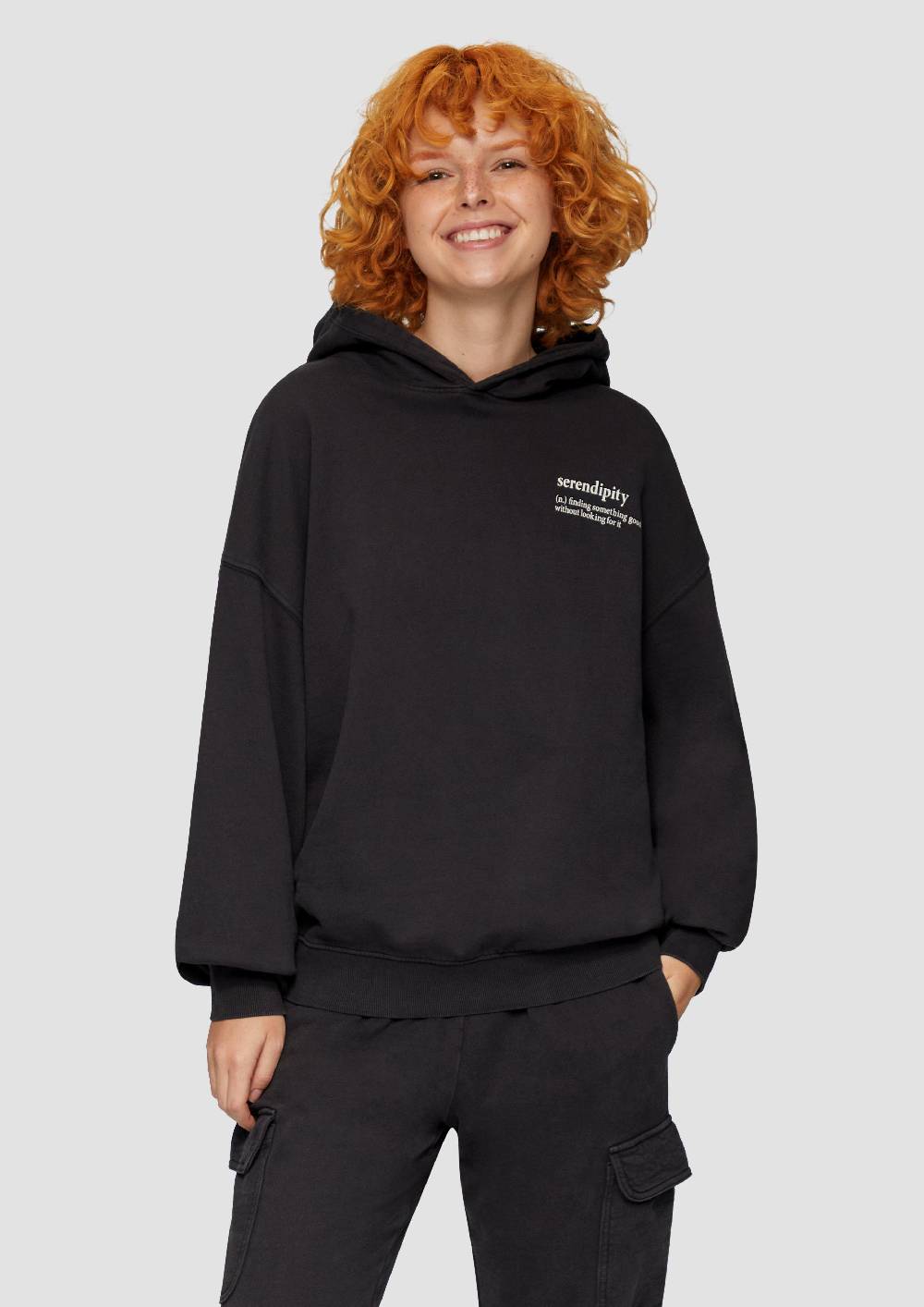 S.Oliver Oversized-Kapuzensweatshirt Mit Waschung