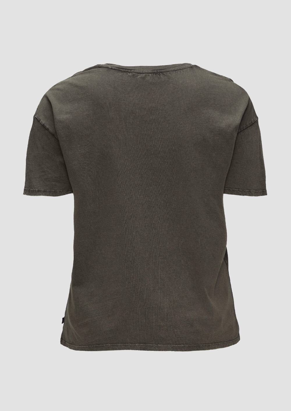 S.Oliver Oversized Print-Shirt Im Used-Look