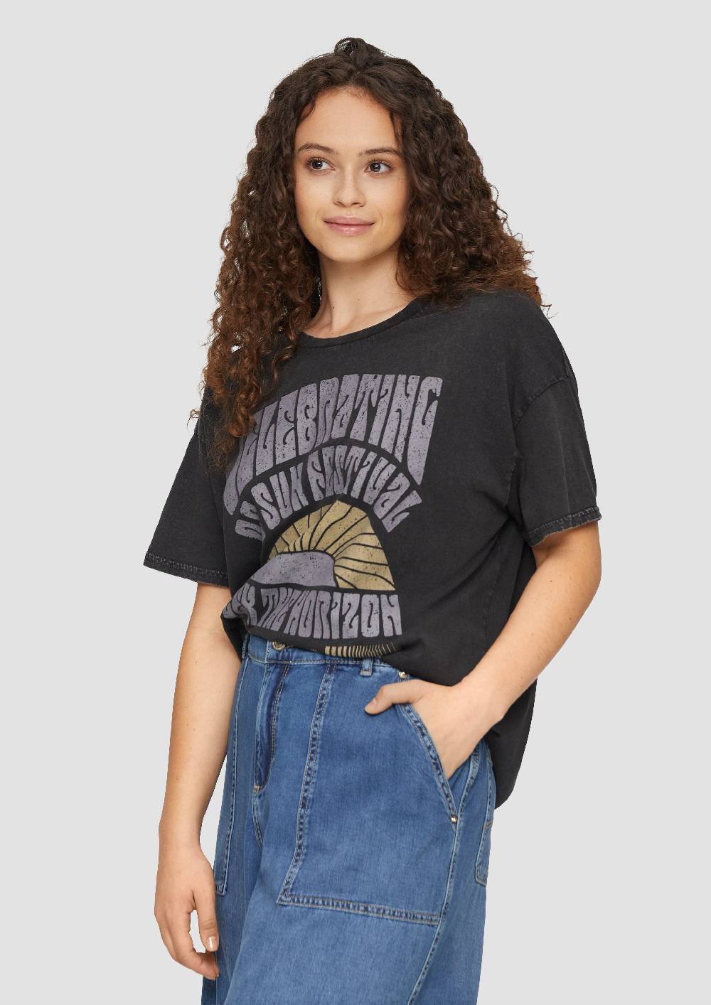 S.Oliver Oversized-Shirt Im Vintage-Look