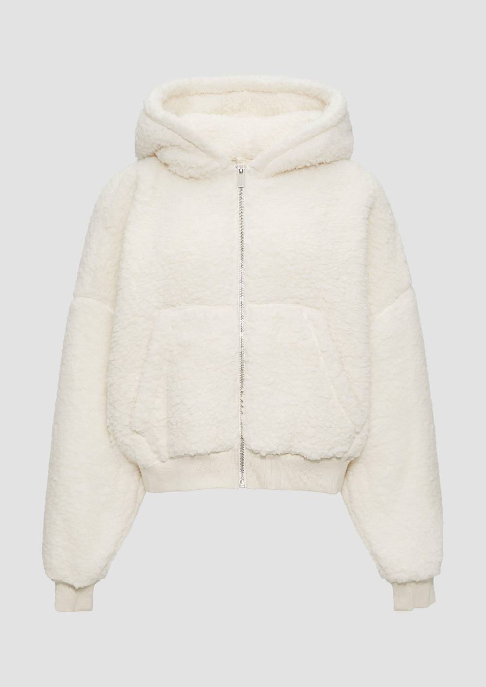 S.Oliver Oversized Sweatjacke Aus Teddy-Plüsch