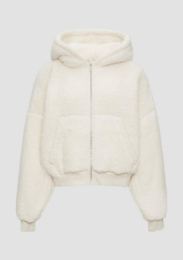 s.Oliver Oversized Sweatjacke aus Teddy-Plüsch