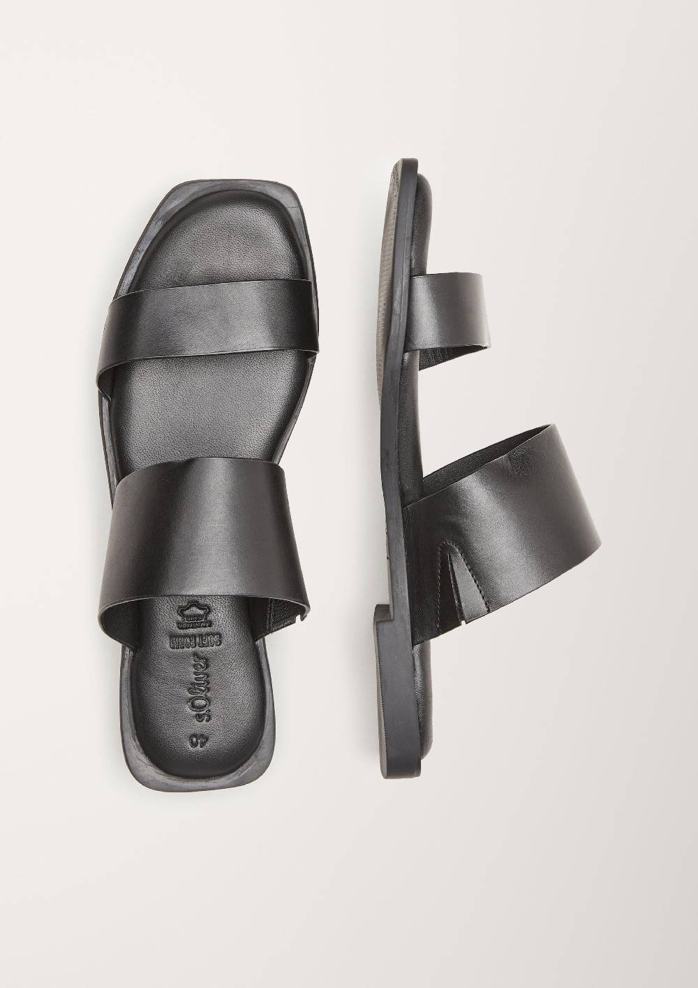 S.Oliver Pantoletten Aus Echtleder