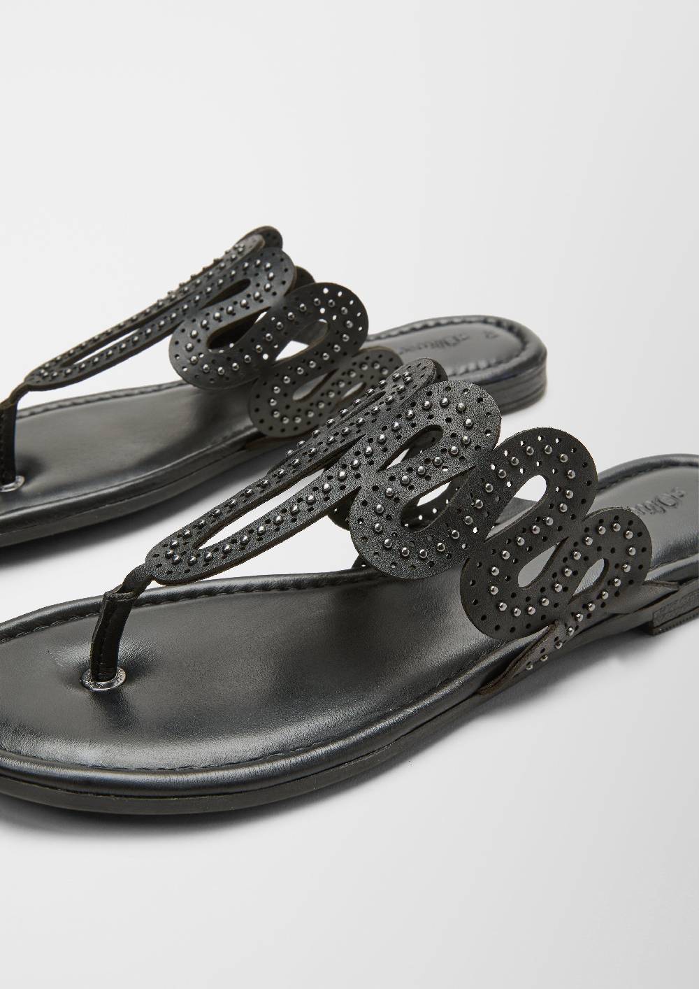 S.Oliver Pantoletten Aus Echtleder