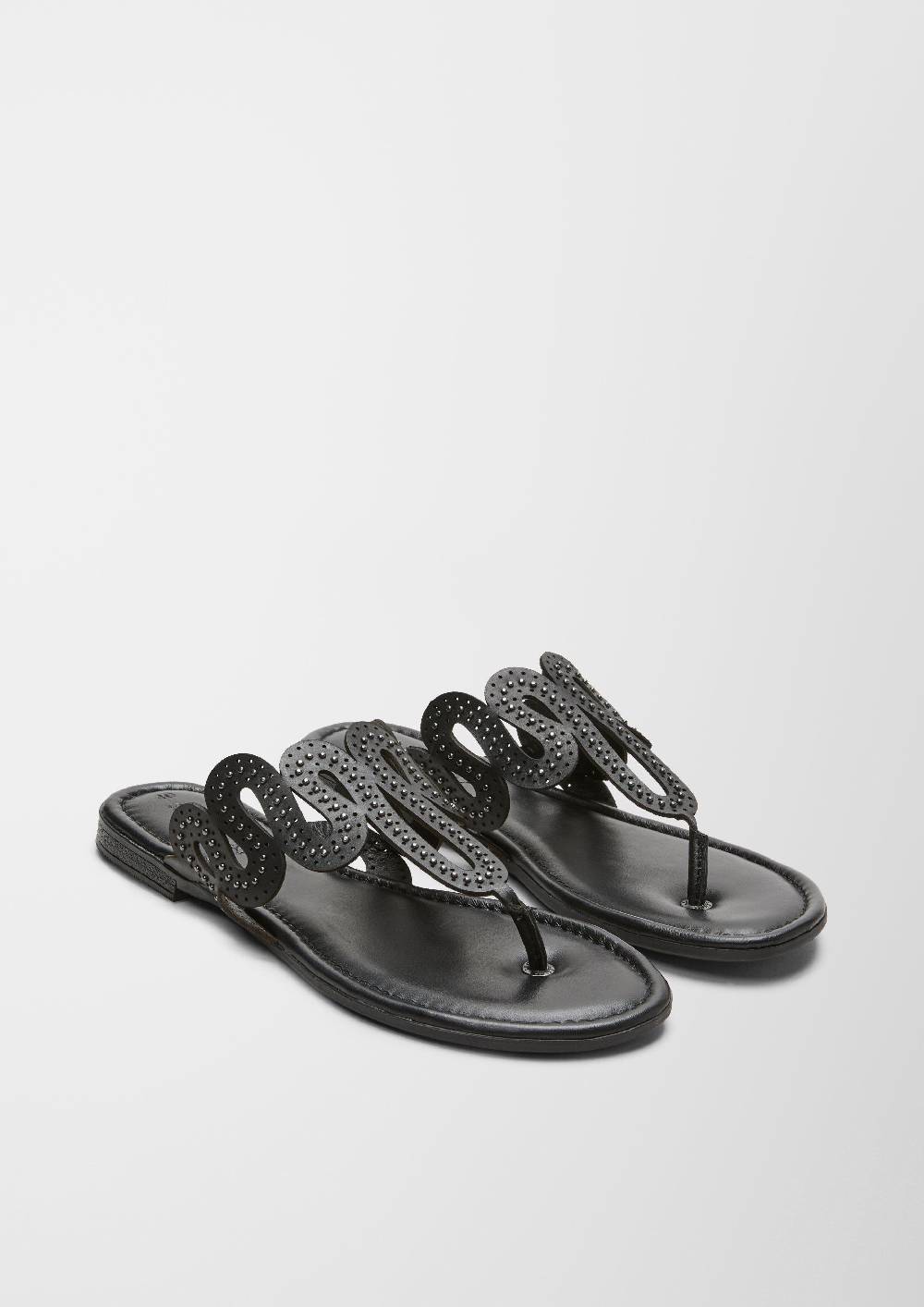 S.Oliver Pantoletten Aus Echtleder