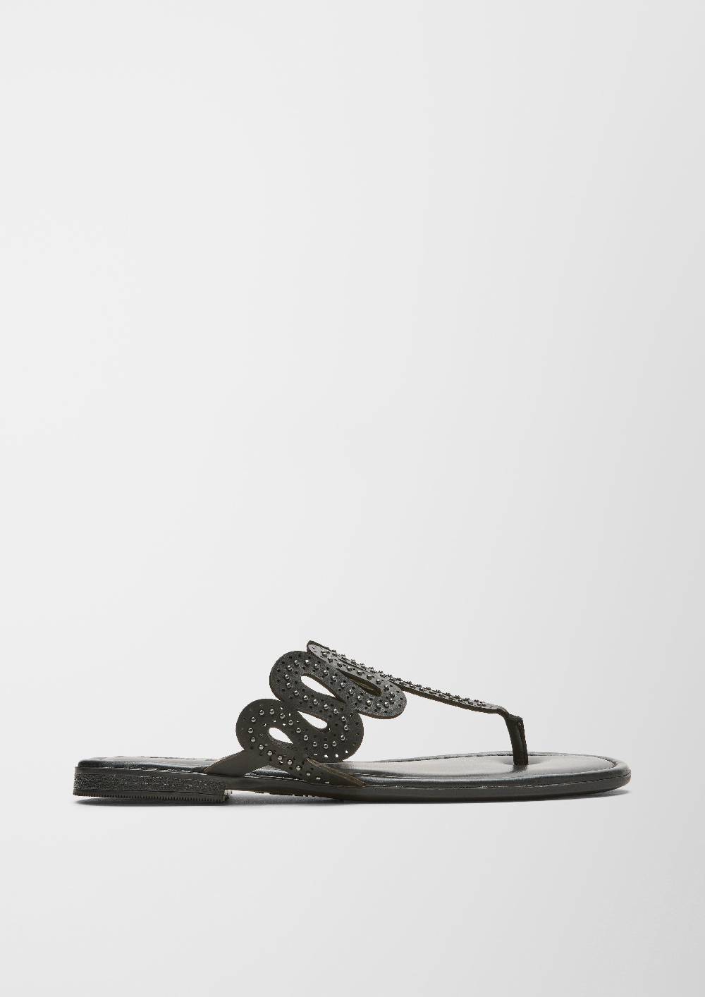 S.Oliver Pantoletten Aus Echtleder