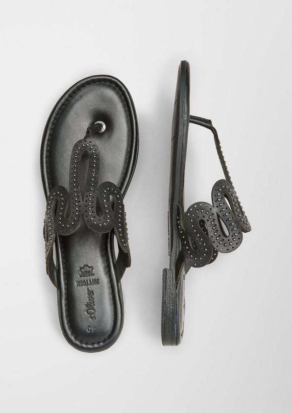 s.Oliver Pantoletten aus Echtleder