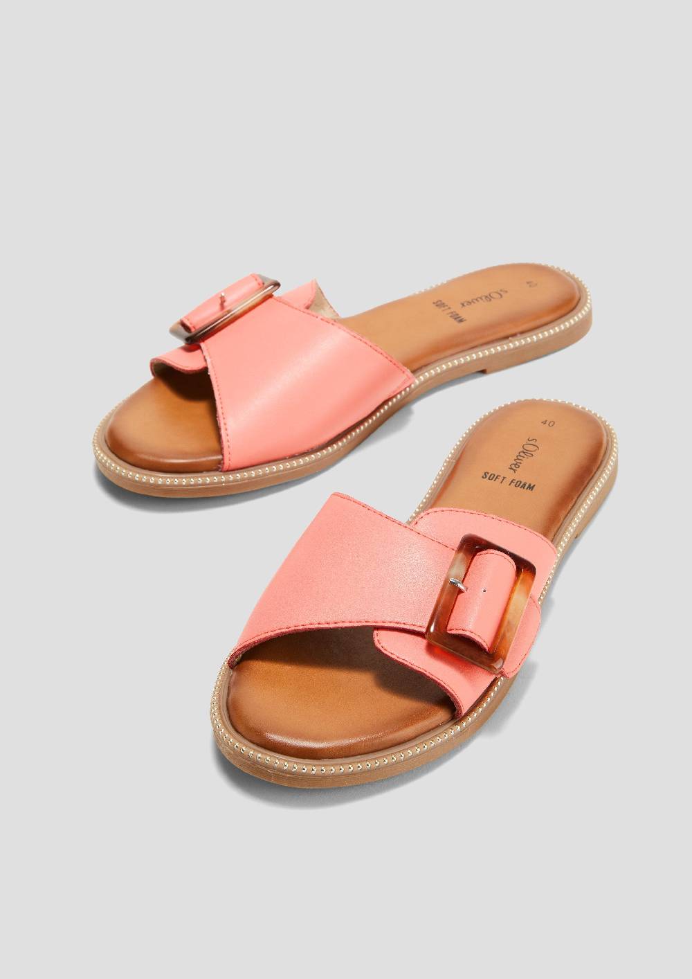 S.Oliver Pantoletten In Leder-Optik