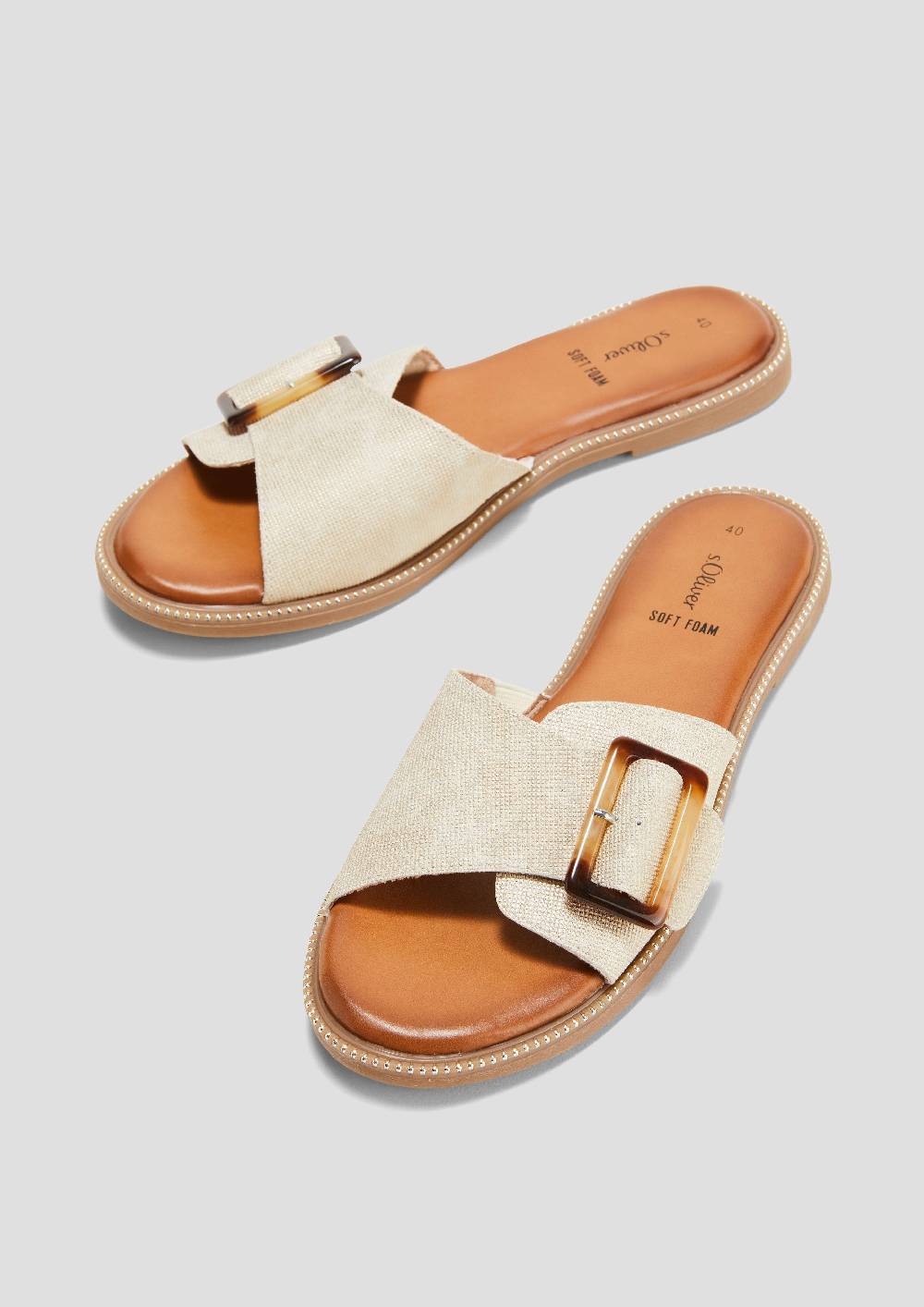 S.Oliver Pantoletten In Leder-Optik