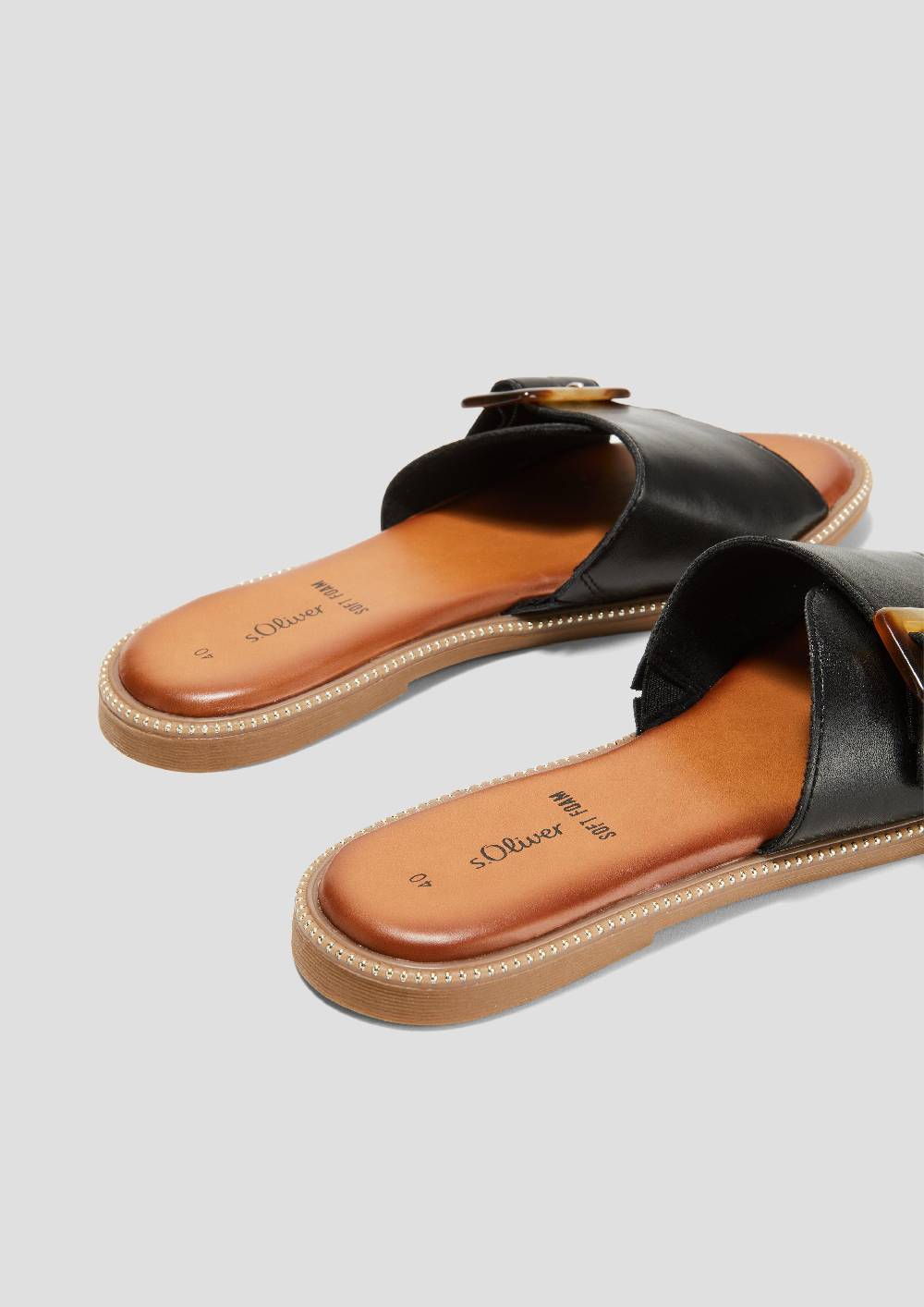 S.Oliver Pantoletten In Leder-Optik