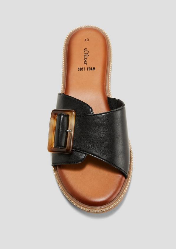 s.Oliver Pantoletten in Leder-Optik