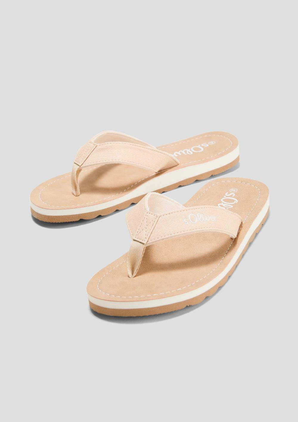 S.Oliver Pantoletten Mit Logoschriftzug