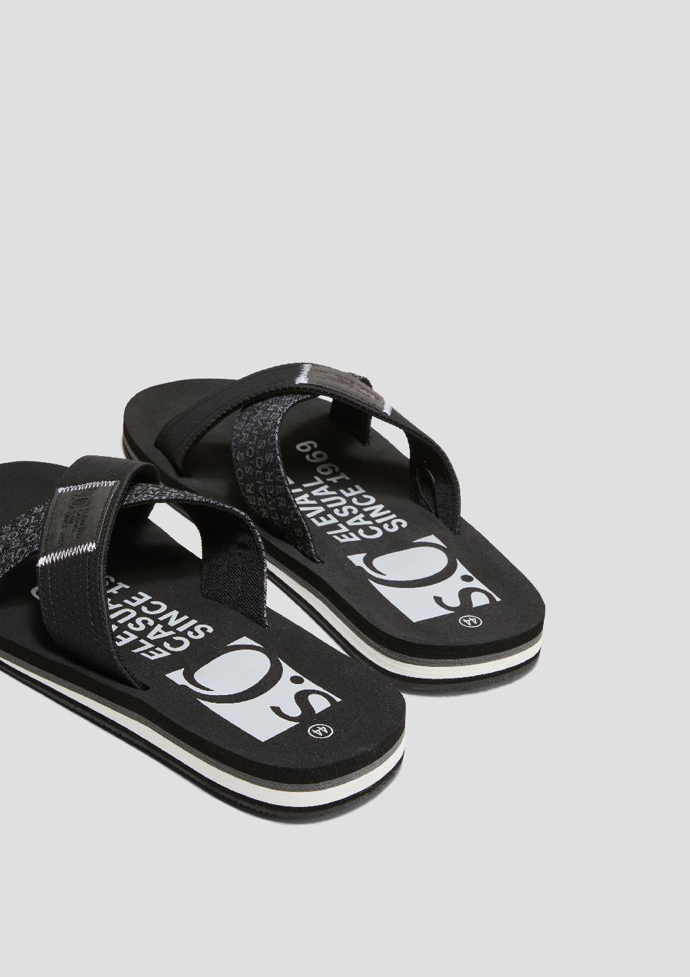 S.Oliver Pantoletten Mit Textil-Riemen