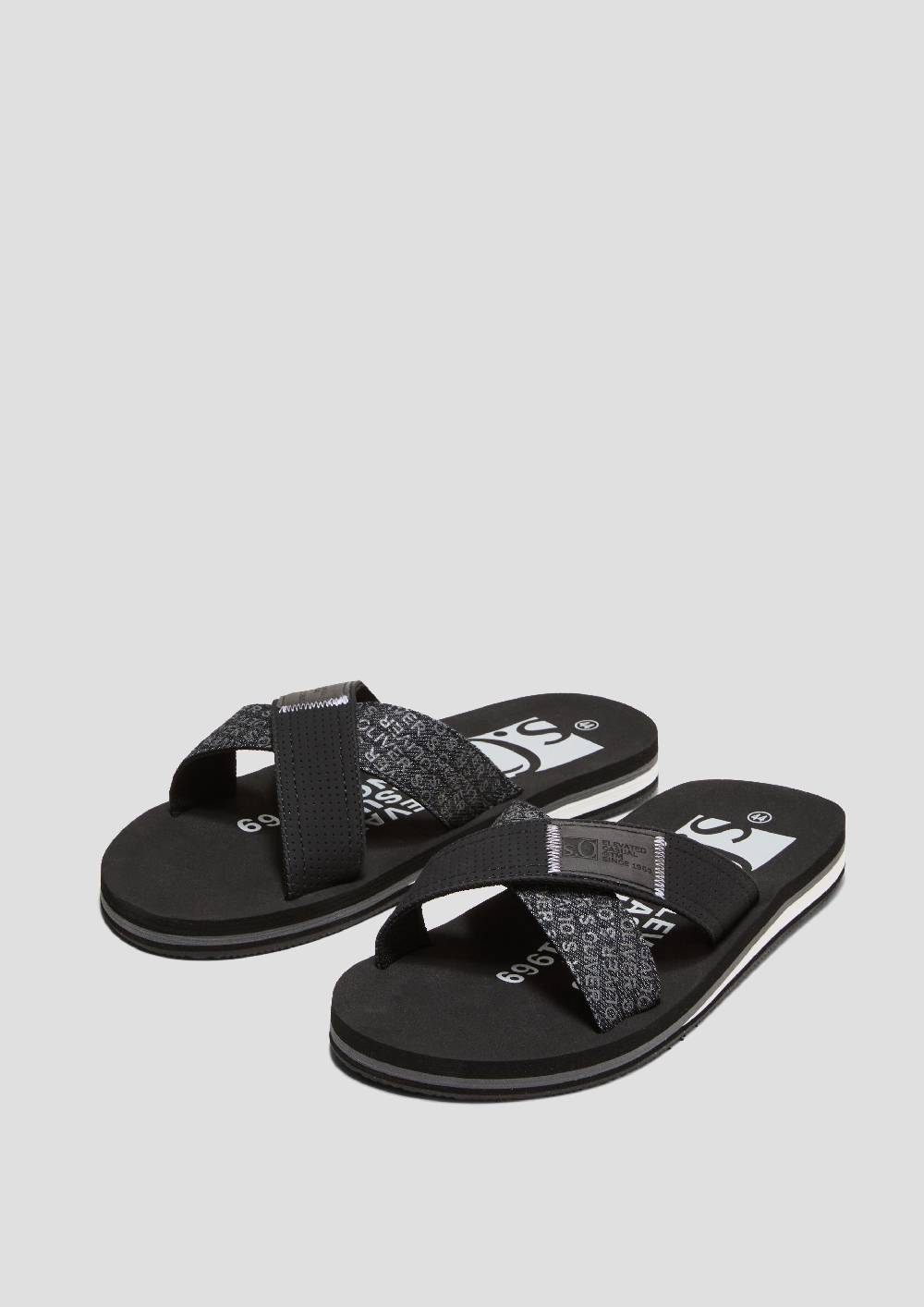 S.Oliver Pantoletten Mit Textil-Riemen