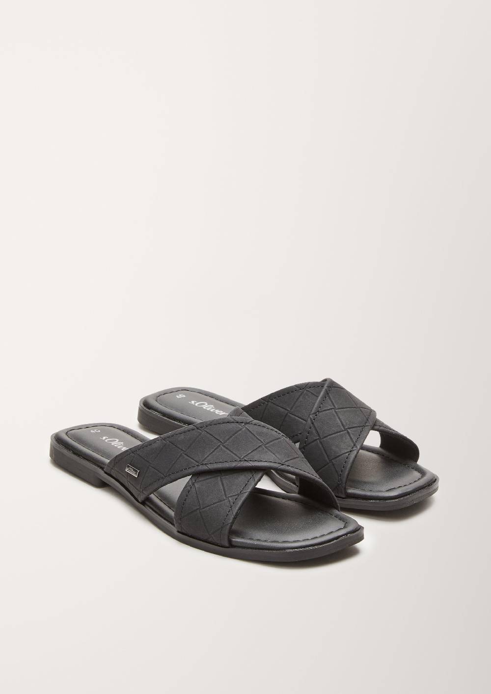 S.Oliver Pantoletten Mit Webmuster