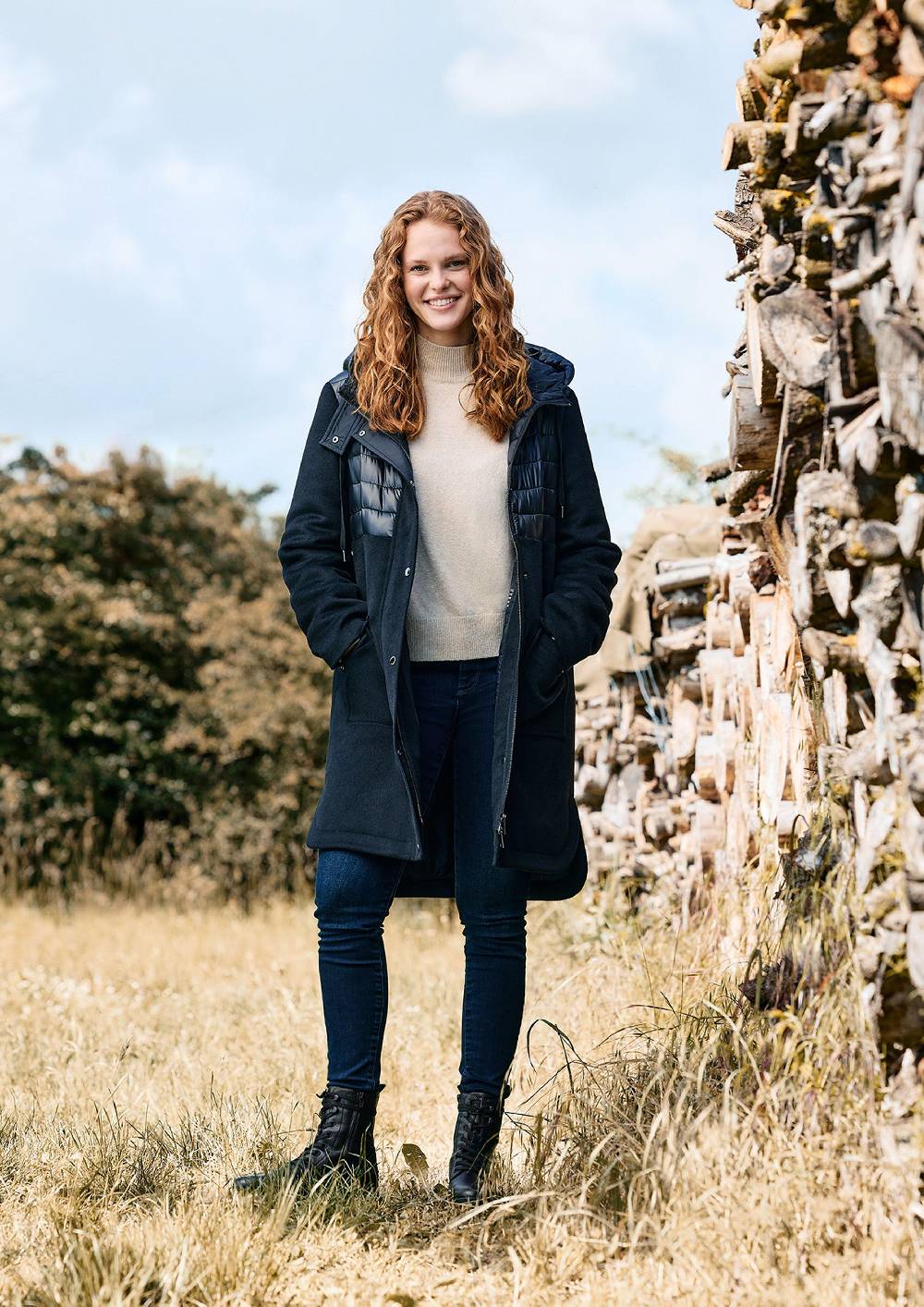 S.Oliver Parka Im Fabricmix