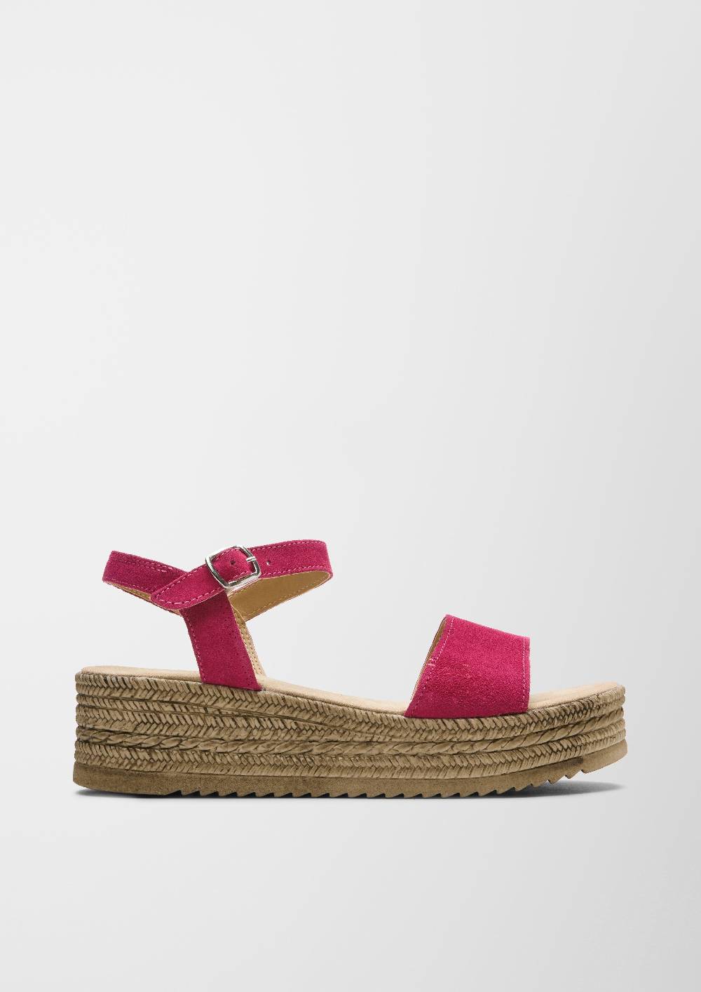 S.Oliver Plateau-Sandalen Aus Leder