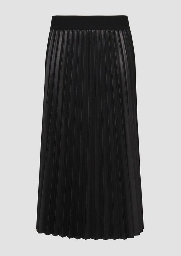 s.Oliver Plisseerock aus Lederimitat