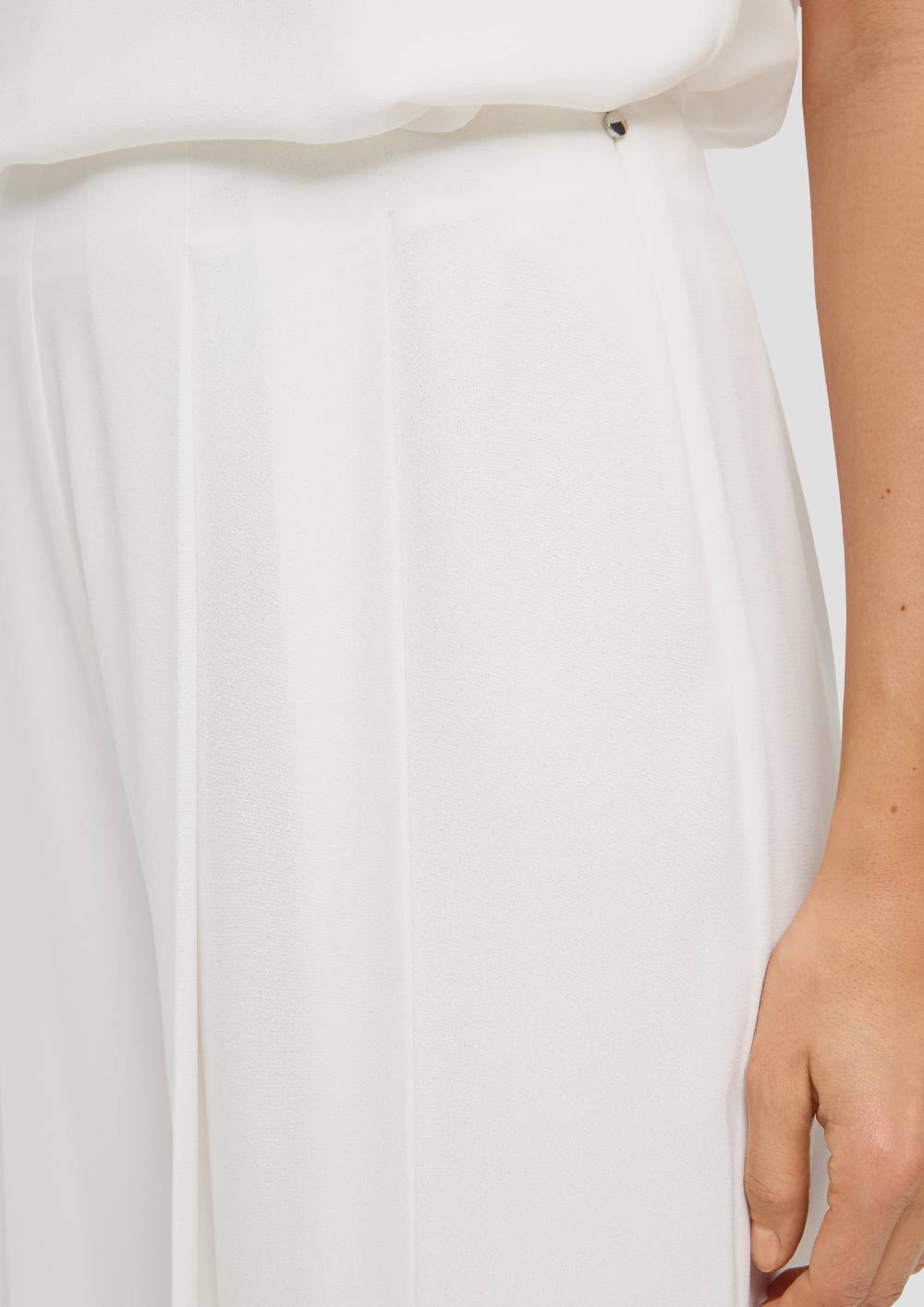 S.Oliver Plissierte Wide-Leg-Hose Aus Crêpe