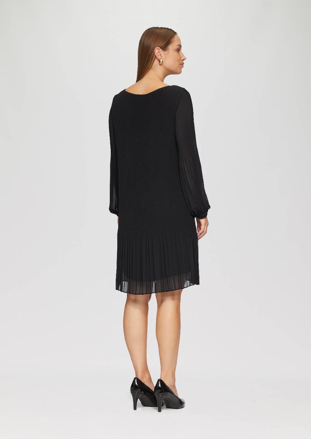 S.Oliver Plissiertes Chiffonkleid